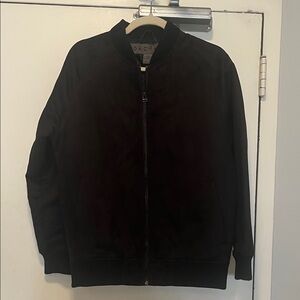 Decree Dark Purple Suede Bomber Jacket